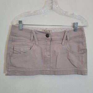 Mini Micro Skirt Size 26 Y2K Style Low Rise Utility Pocketed Zipper XDye Cotton